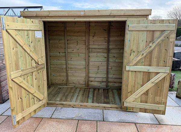 7' x 3' Pent Bike Store